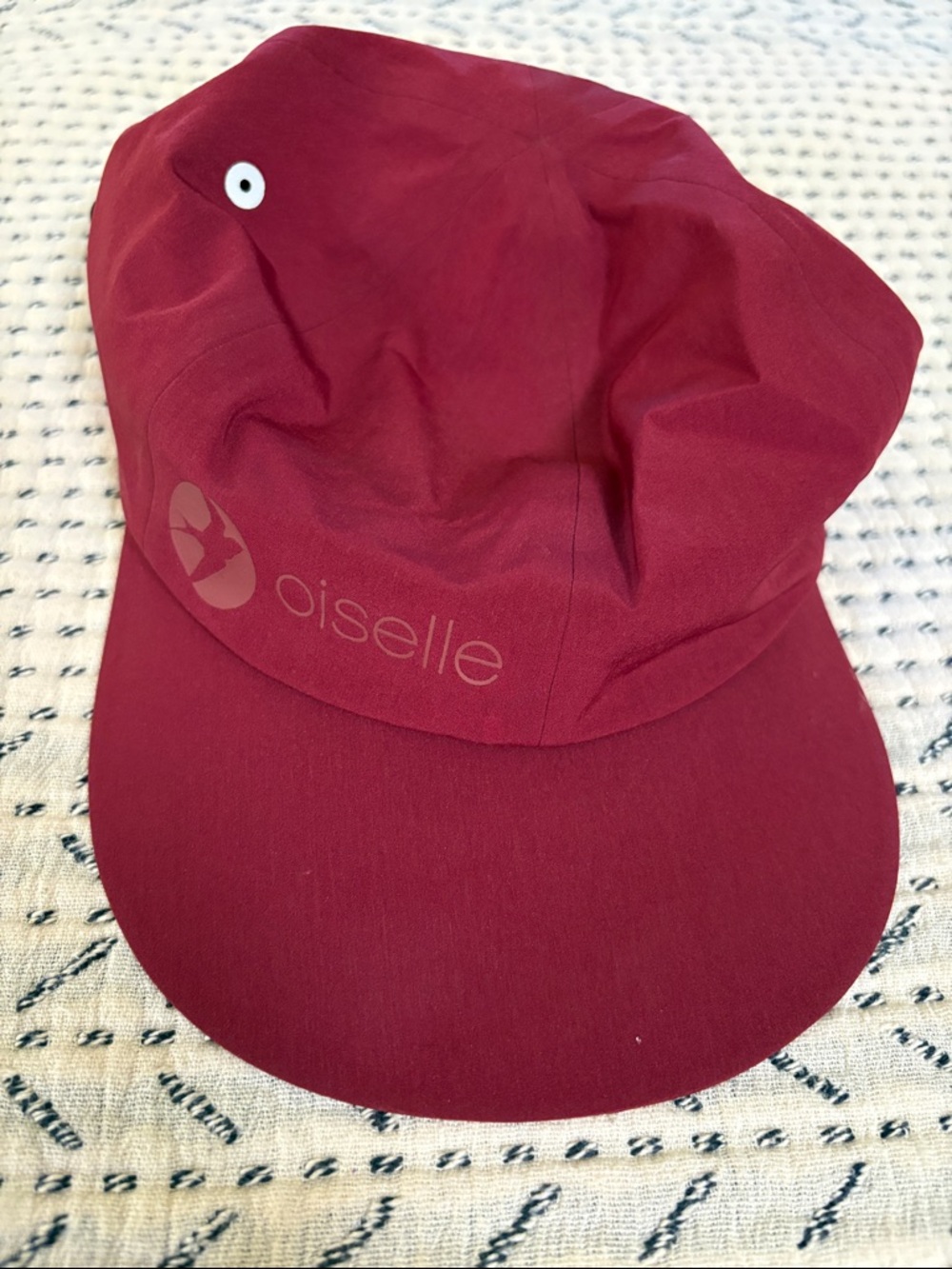 oiselle Deep Red Performance Running Cap